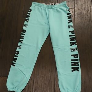 Pink mint colored sweatpants